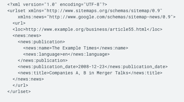 google news sitemap