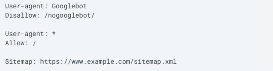sitemap in robots txt